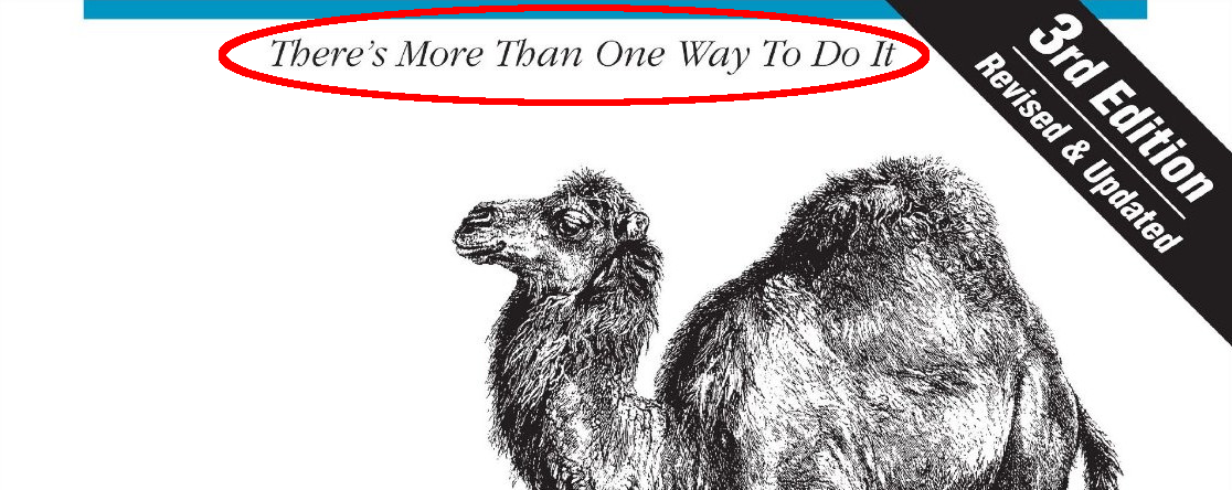 Programming Perl TIMTOWTDI